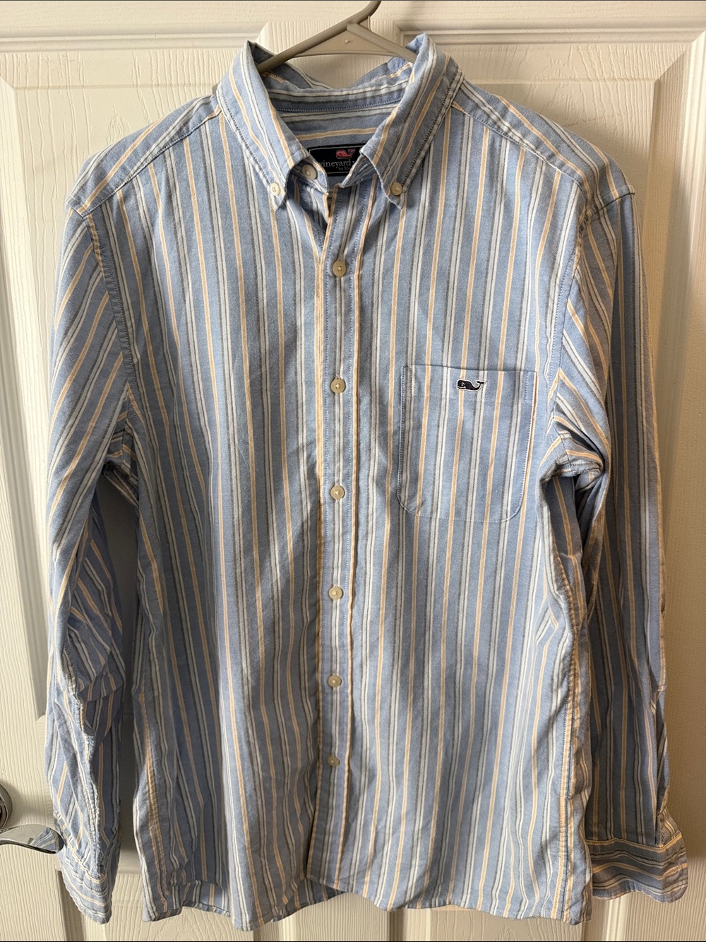 Vineyard Vines Blue and White Striped Oxford Button-Down Shirt